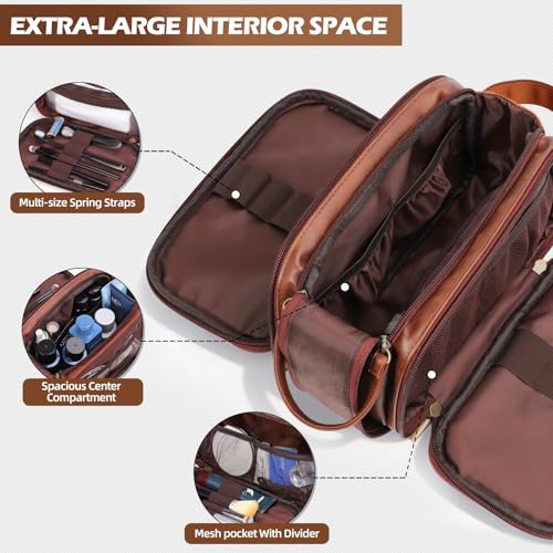 Toiletry Bag for Mens Traveling,Personalized Travel Toiletry Bag for Men,Toiletry Travel Organizer Bag,Water Resistant Toiletry Travel Shaving Bag,Toiletries Mens Gift (M)
