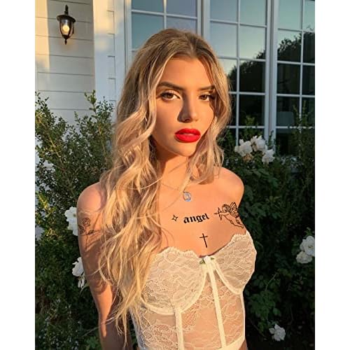 22 Sheets Realistic Temporary Tattoo, 10 sheets Sexy Snake Fake Tattoos Stickers, Floral Peony Rose Tribal Viper Snake Temporary Tatoos For Women Men Adults Body Art Forearm Arm Leg