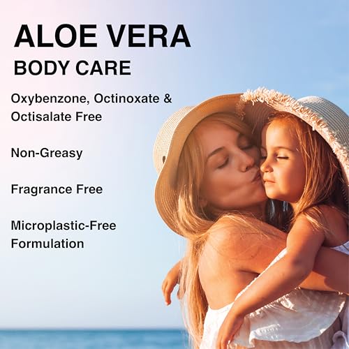 Surface Aloe Vera Gel, Sunburn Relief and After Sun Care, Cooling Hydrating Gel for Face and Body, Non-Greasy Fast-Absorbing Moisturizer for Post Sun Exposure, After Run or Outdoor Recovery