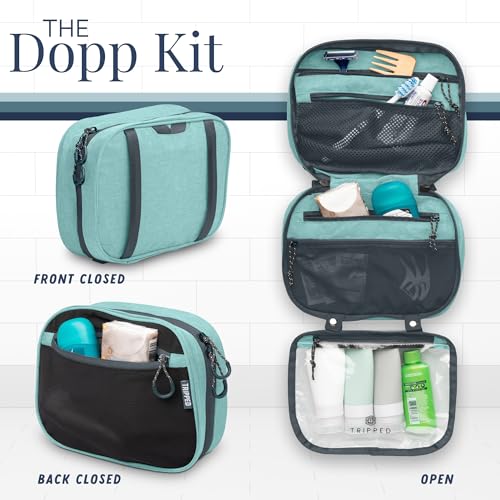 Toiletry Bag Kit Set: Hanging Travel Toiletry Bag + 311 TSA Cosmetic Liquid Bag + Ultralight Accessory Organizer Pouch