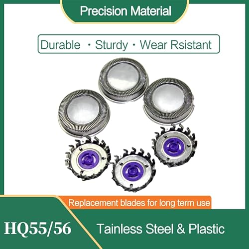 3Pcs HQ55 Replacement Shaver Heads Blades Fit for 5841XL 5825XL 5822XL 5821XL 5810XL 5803XL 5802XL 5801XL, Close-cutting Men's Electric Razor Blades for a Smooth & Clean Shave