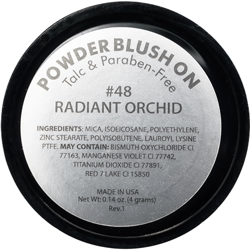 Radiant Orchid Purple Lavender Violet Princess Pink Vegan Blush Pressed Cheek Color Powder, Talc & Paraben Free, No Animal Testing & Cruelty Free