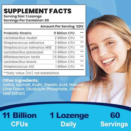 Oral Probiotics for Mouth Bad Breath for Adults 11 Billion CFU, Best Breath Oral Dental Probiotics for Teeth & Gums, Dry Mouth, Gum Restore, Fresh Breath, Chronic Halitosis & Gut Health, 2 Pack