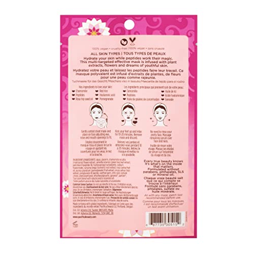 Pacifica Disobey Time Facial Mask - Rose and Peptide 1 Pc (Pack of 4)
