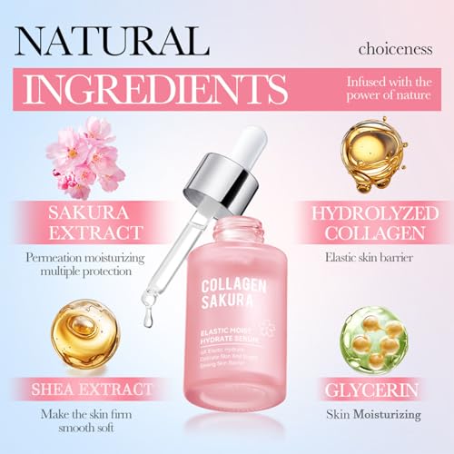 Sakura Skincare Kit, 11Pcs Skin Care Set with Cleanser, Toner, Serum, Cream, Eye Cream, Lip Balm & Masks. Skincare Gift Set for Teens & Women, Moisturize & Smooth Skin (11Pcs, Cherry)