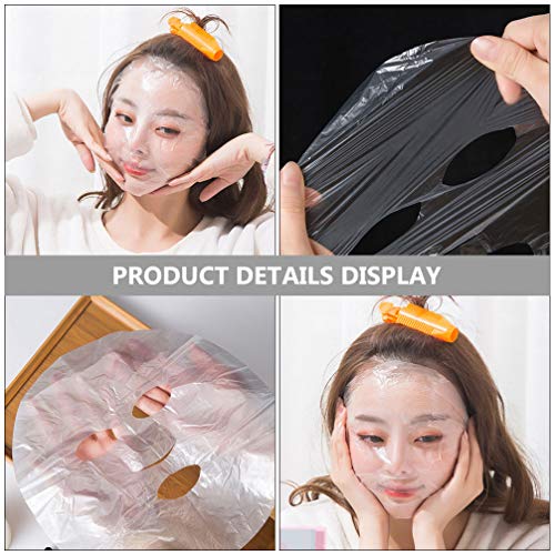 Beaupretty 400Pcs DIY Facial Sheet: Plastic face paper sheet - Precut Plastic Facial Cover for Home and Salon Clear
