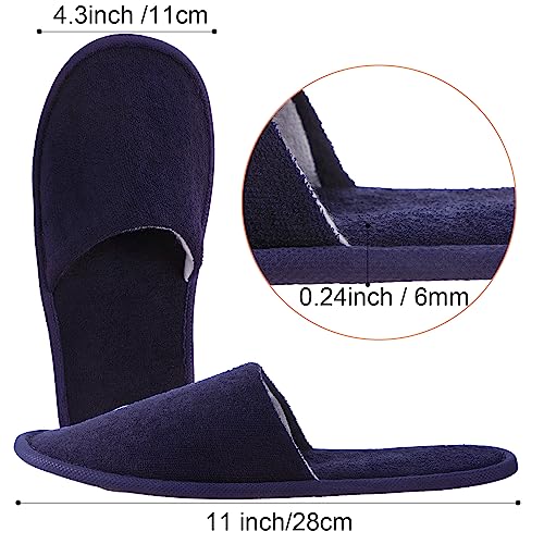 Geyoga 12 Pair Disposable Slippers for Guests Non Slip Disposable House Slippers Washable Reusable for Spa Travel Hotel Indoor Shoeless Home Bride Bathroom