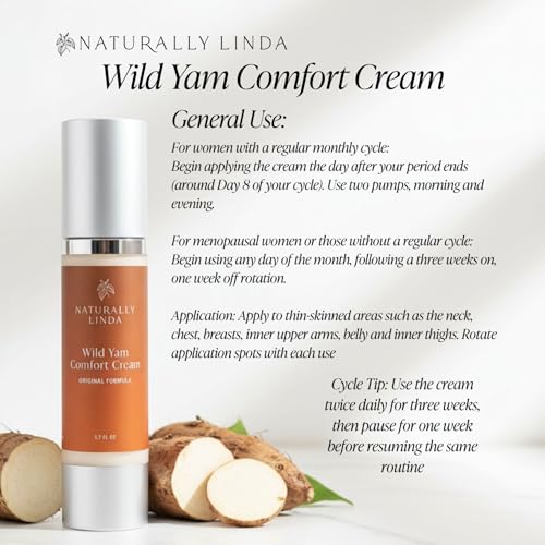 Organic Wild Yam Cream for Women, Inspired by Barbara O¡¯Neill ? Herbal Comfort with Chaste Berry & Marshmallow Root, 1.7 oz