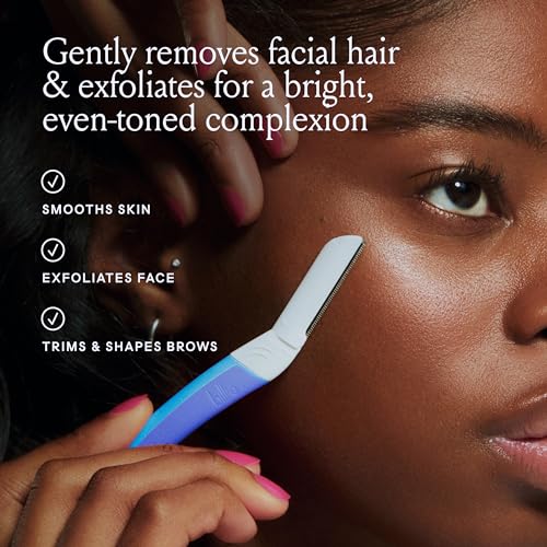 Billie - Dermaplane Starter Kit - Reusable Handle + 3 Refill Blades - Remove Facial Hair + Perfectly Shape Brows - Dermatologist-Approved - WaterPark