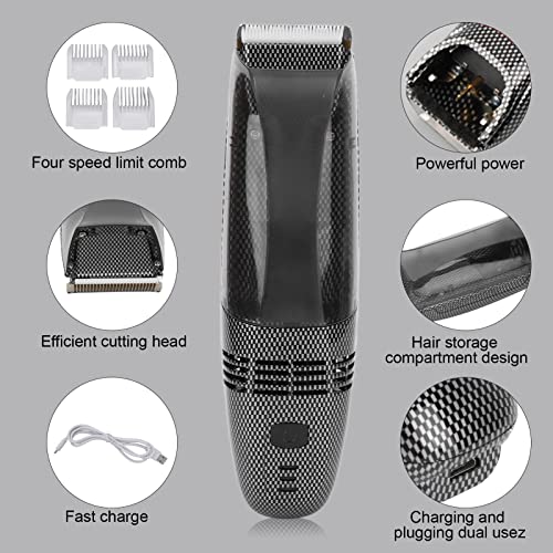Yunir Hair Clippers, Pro Cordless USB Rechargeable Hair Clipper and Trimmer, Cordless Hair Clippers with Automatic Hair Suction, Hair Cutting Kit for Men, Women, Children