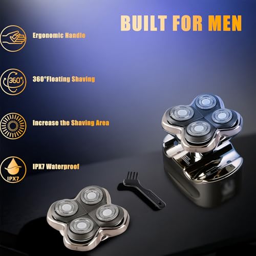 Lnauy Shaver Blades Compatible with Skull Shaver Baron PRO 4, Pitbull, Palm, Butterfly Kiss Shaver, Skull Shaver Replacement Heads Blades