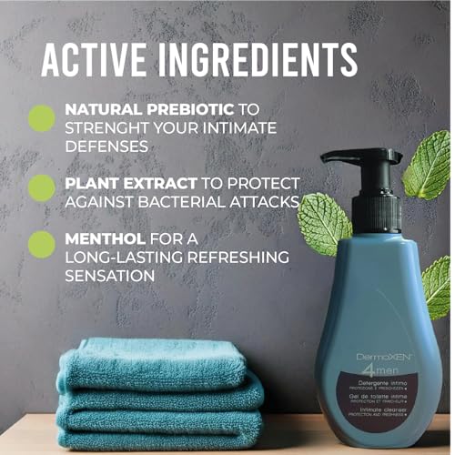 Men's Intimate Wash | pH Balanced Daily Hygiene Gel | Freshness & Odor-Control Formula with Menthol | Gentle Cleansing for the Groin Area | Male Hygiene Product | 4.23 fl oz