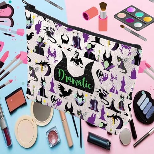 PXTIDY Dramatic Makeup Bag Halloween Queen Evil Gift Villain Lover Gift Villain Queen Movie Makeup Bag Witch Gift