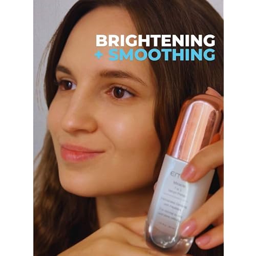 Emani Miracle 7-in-1 Primer and Serum for Face with Ginseng, Hyaluronic Acid, Silicone Free for Sensitive Skin, Pore-Minimizing, Brightening, Smoothing Makeup Base