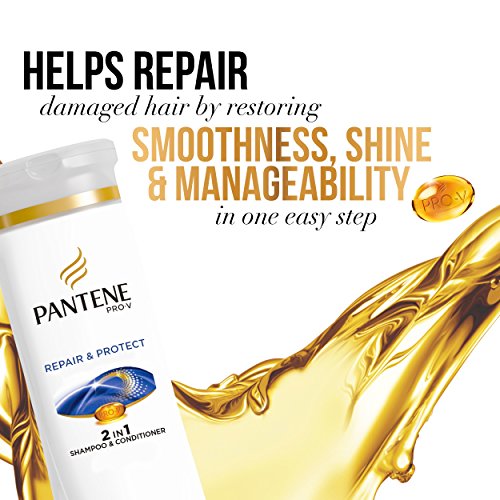 Pantene Pro-V 2 in 1 Shampoo & Conditioner, Repair & Protect with Keratin, 12.6 Ounce