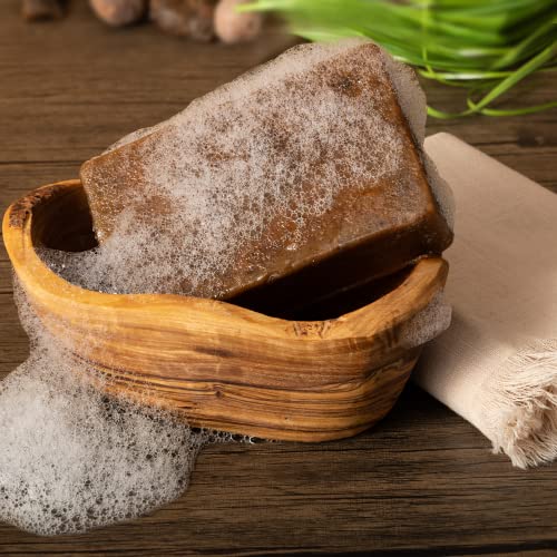 Ashanti Naturals African Black Soap Bar | Scented Natural Black Soap with Raw Shea Butter and Coconut Oil - 2pk 4oz Bars (Argan)