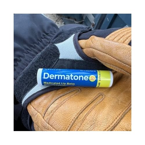 Dermatone Original Medicated Lip Balm | Soothing & Moisturizing | Cocoa Butter, Aloe, Vitamin E | Heal & Repair Dry Chapped Lips | SPF30 | 3-Pack, 0.15oz sticks