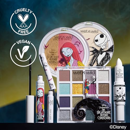 wet n wild Nightmare Before Christmas Liquid Eyeliner, Semi-Sheer Buildable Glitter Formula, Richly Pigmented Color, Flexible Precision Brush for Easy Application, Cruelty-Free - Dare to Play