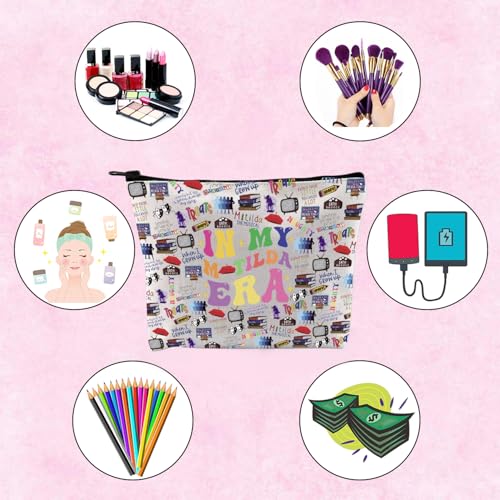 TSOTMO Television Gift Comedy Tragedy Mask Theatre Drama Actress In My Era MakeupBag Musical Lover Gift (Mati Era bag)