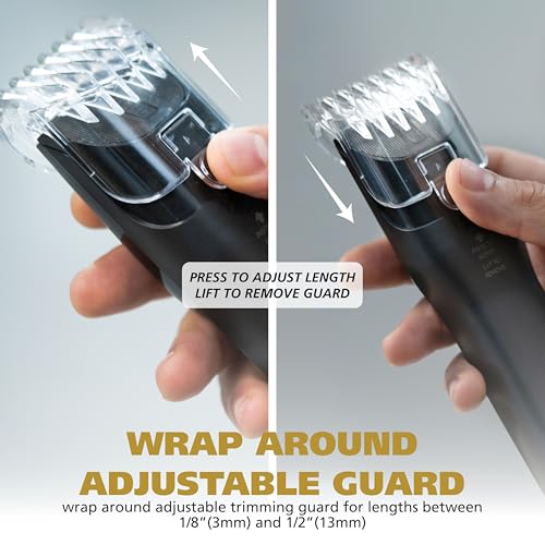 Wahl Manscaper Grizzly Rechargeable Groin & Body Hair Trimmer for Men ? Extra Wide Stainless Steel Blade, Waterproof Wet/Dry Mens Body Shaver, 120-Minute Runtime, USB Charging ? Model 3026572