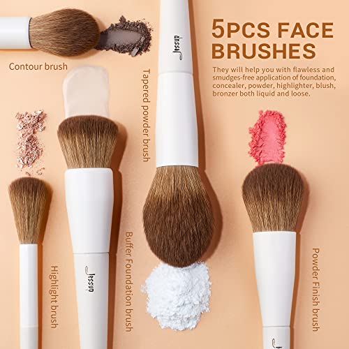 Jessup Double Sided Makeup Brushes Set T501 Bundled with Makeup Brush Set T329