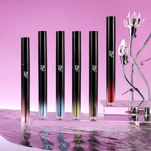 Liquid Red Metallic Eyeshadow - High Pigment Quick-Drying Sparkly Red Gothic Eyeshadow for Sensitive Eyes, Long Last Burgundy Eye Shadow for Christmas, Party, Easy to Remove, Crease-proof & Vegan #07