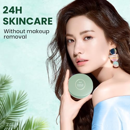 Club Suppin Translucent Pressed Powder set, Long Lasting, Hydrating, Overnight Skincare Setting Powder, Finishing Powder with Shea Butter, Amino Acids & Aloe Extract, Japanese Makeup, White Bouquet