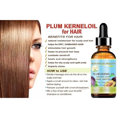 Botanical Beauty French PLUM KERNEL OIL 100% Pure Natural Virgin Unrefined Cold Pressed Carrier Oil 0.5 oz- 15 ml for Face, Skin, Hair, Lips, Nails. Skin SuperFood. Face moisturizer Oil