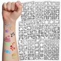 183 PCS Face Paint Stencils for Kids, Boys Girls Face Stencils Temporary Tattoo Stencils, Glitter Tattoo Stencil Stickers for Kid School Show Birthdays New Years Party, Face Paint Stencils Reusable