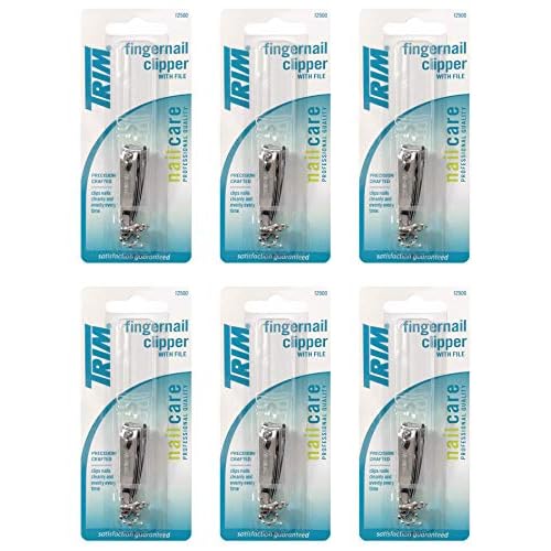 Trim Nailcare Fingernail Steel Clipper with File, Item Number 12500 (Pack of 6)