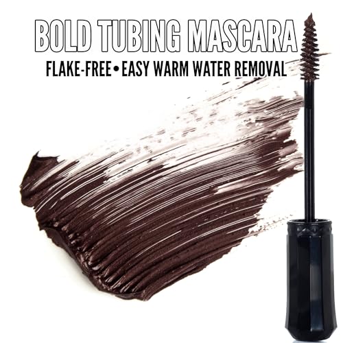 Mynena Coffee Brown Waterproof Lash Tubing Mascara | Smudge-Proof Flake-Free Long Lasting Lightweight Eyelash Extension Effect | Lengthening Defining Curling Buildable Formula Eye Makeup