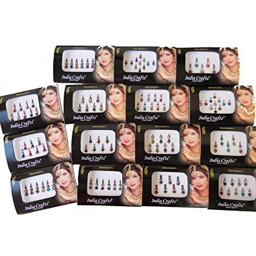 6 Different Bindi Packs Mix n Match Face Jewels Bollywood Stickers Indian Bindi