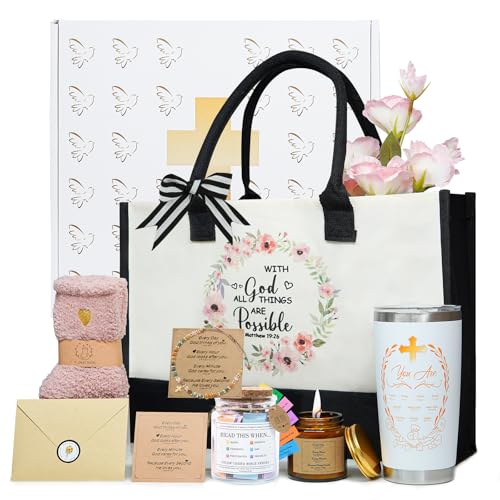 Christian Gifts for Women Faith,Spiritual Gifts for Females,Religious Gift for Female Unique Secret Sister Gift For Women Christian for Female,Mom, Sister,Friends,Grandma,Wife w/Bible Verse Jar(white)