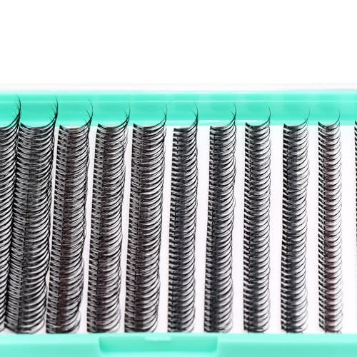 Bodermincer 120pcs 0.10mm Thickness Handmade Fish Tail False Lahses Thick Natural Long Black Individual False Eyelashes Fake Eye Lashes Extensions Makeup Tool (MIX 8-10-12-14-16mm)