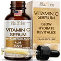 Ella & Eden Vitamin C Serum for Face - Hyaluronic Acid, Aloe Vera, Vitamin E, CoQ10 - Anti-aging, Skin Brightening - Paraben-Free, Fragrance-Free, Suitable for All Skin Types - 1 Fl Oz