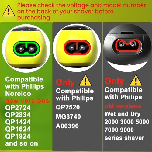BENSN 5V Charger Cord Compatible with Philips Norelco Shaver Series 2000 3000 5000 7000 9000, 2400 3900 5400 5000X 7200 i9000 MG7910 MG5910 MG9510 MG9522 MG3919 MG7970 MG5970 BG5495 XP9402 HS9980