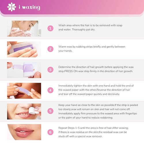 Facial Wax Strips Fast-Working for Body,At-Home Waxing Kit with 36ct Hair Remover Wax Ready Strips, Arms, Armpits, Bikini, Gentle, Personal Care Product (WAX STRIPS - for facial)
