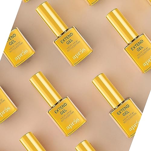 Apr?s Extend Gel Gold Bottle Edition, Pack of 3 - Gel-X Tips Adhesive, No Primer or Bonder Needed (15 ml each)