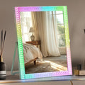 Vanity Mirror with Lights,RGB & 3 Dimmable Light Modes Makeup Mirror with Touch Control,Light Up Mirror for Desk,360¡ÆRotation,17x14 Inch