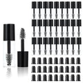 27Pcs Empty Mascara Tubes with Wand Mini 3ml Empty Mascara Bottles with Brush Rubber Inserts Small Sample Size Eyelash Growth packing Tube Container for Travel(Black)