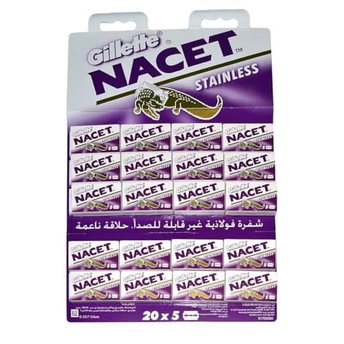 100 Gillette Nacet Razor Blades