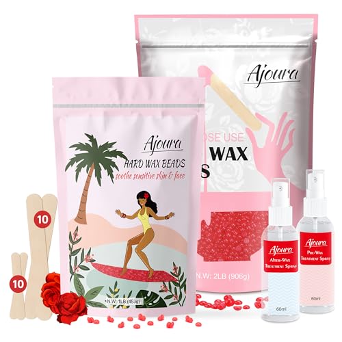 Maxpearl Hard Wax Beads 2.5LB + 10.5OZ - Brazilian, Bikini Waxing, Face, Eyebrows, Underarms, Arms, Chest, Back, Legs, Jasmine & Lavender Formula