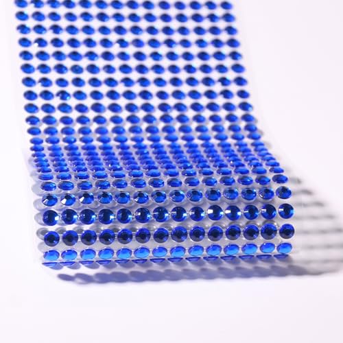 Dark Blue Face Gems Eye Jewels Rhinestones Gems Crystals Temporary Tattoo Stickers Jewels for Crafts 3/4/5/6/8MM Gems Jewels Eyes Stickers Makeup Self Adhesive for DIY Crafts 3555 PCS