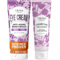LilyAna Naturals Eye Cream 1.7oz and Charcoal Face Scrub 3oz Bundle