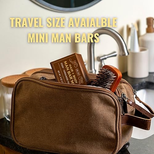 San Francisco Soap Hair and Body Mini-Bar 4oz (Cedar and Sandalwood) - No Harmful Chemicals - Good for All Skin Types - Made in the USA