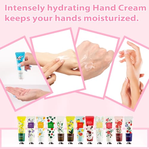 120 Pack Hand Cream for Women,Bulk Hand Lotion Travel Size for Dry Cracked Hands,Moisturizing Hand Care Cream,Natural Plant Fragrance Mini Hand Lotion Gifts For Birthday Party Favors,10 Styles