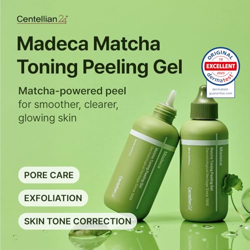 CENTELLIAN 24 Madeca Cream Time Reverse & Matcha Toning Peeling Gel Bundle (1.69 + 5.07 fl oz) ? Hydrating Skin Care Set for Firming, Wrinkle Reduction, Exfoliation & Skin Balance, Centella Asiatica