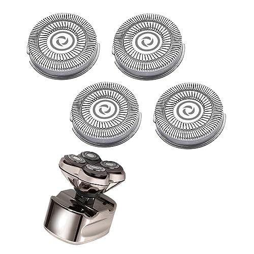 4Pcs Shaver Head Replacement Blade compatible with Skull Shaver Pitbull,Butterfly Kiss, and Palm Electric Razors
