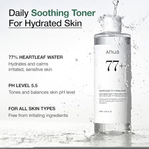 Anua Heartleaf Cleansing Oil & Deep Cleansing Foam & Soothing Toner, Pore Control, Gentle Korean Skincare