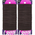 Goody Ouchless Goody Hair Ouchless Women's Hair Braided Elastics 4mm for Medium Hair, Brown, 32 Count (Pack of 2)